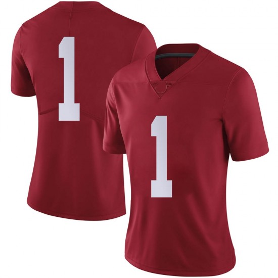 Alabama Crimson Tide Women's Kool-Aid Mckinstry #1 No Name Crimson NCAA Nike Authentic Stitched College Football Jersey GZ16A46AI